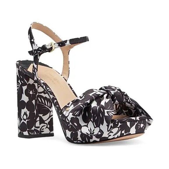 Kate Spade New York Lucie Tropical Foliage Floral Print Platform Sandals NIB - Picture 1 of 12